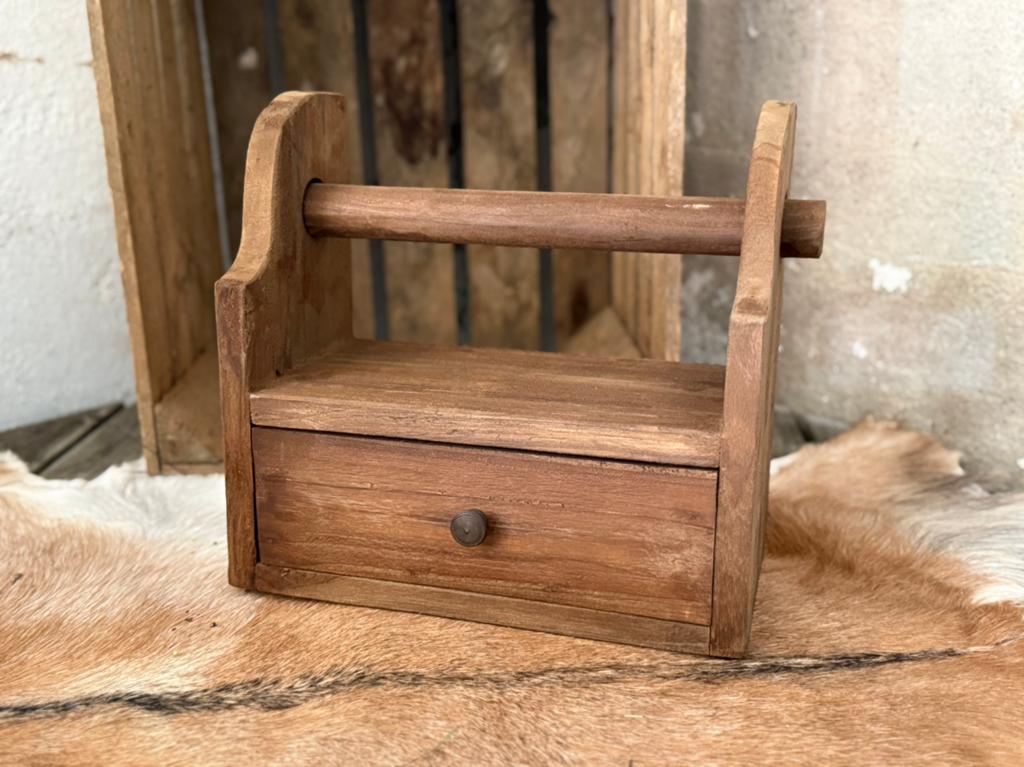 Gruttersbak met keukenrolhouder en lade, Hout, Gebruikt, Ophalen of Verzenden, Landelijk