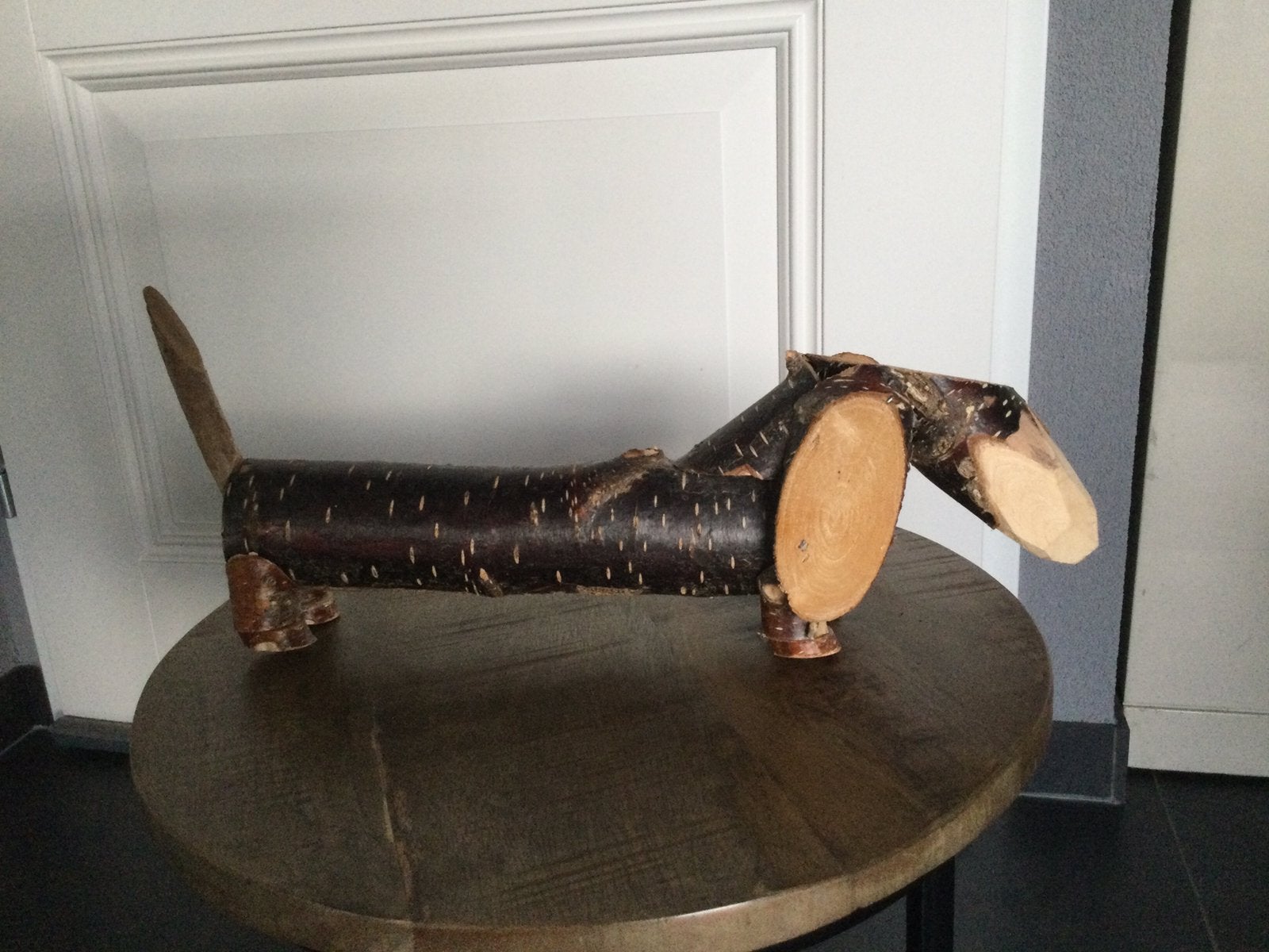 Houten hondje, Ophalen, Zo goed als nieuw, Beeldje of Figuurtje