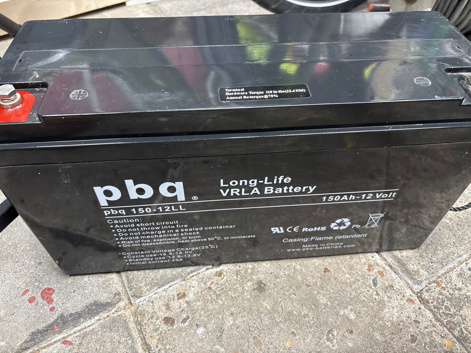Pbq 150-12LL Long-Life VRLA Accu 150Ah-12 Volt, Ophalen, Gebruikt, Universele onderdelen