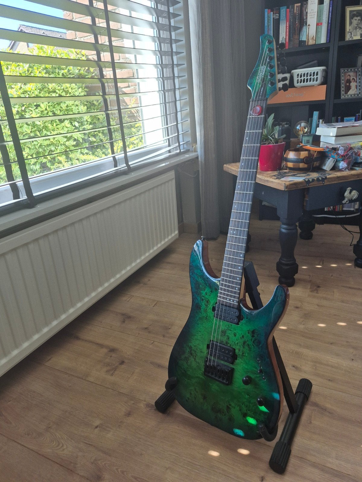 Schecter C-6 Pro elektrische gitaar - Aqua burst, Ophalen of Verzenden, Zo goed als nieuw, Solid body, Overige merken