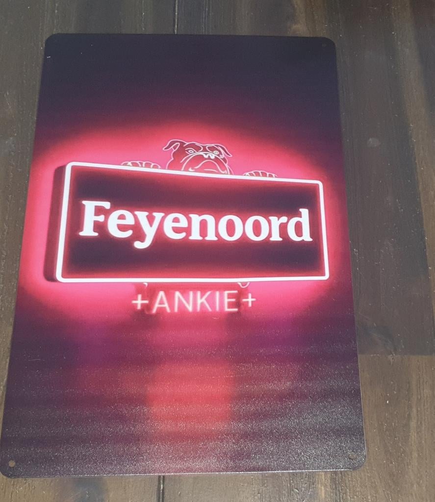 feyenoord wandbord met afmetingen 30x20 cm., Ophalen of Verzenden, Nieuw, Feyenoord, Overige typen