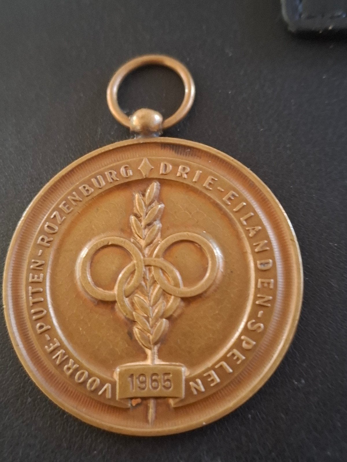 Bronzen medaille Drie-Eilanden Spelen 1965 - Bridge, Ophalen of Verzenden, Brons, Nederland