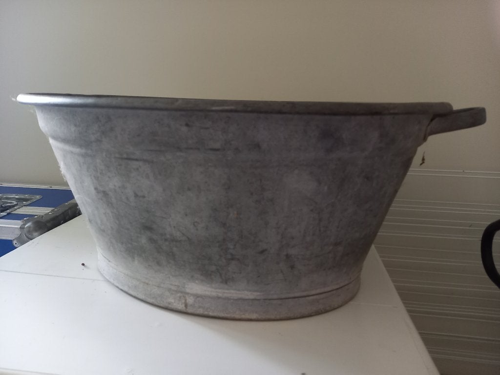 Vintage Zinken Wastobbe / Badkuip (rek3), Antiek en Kunst, Ophalen of Verzenden
