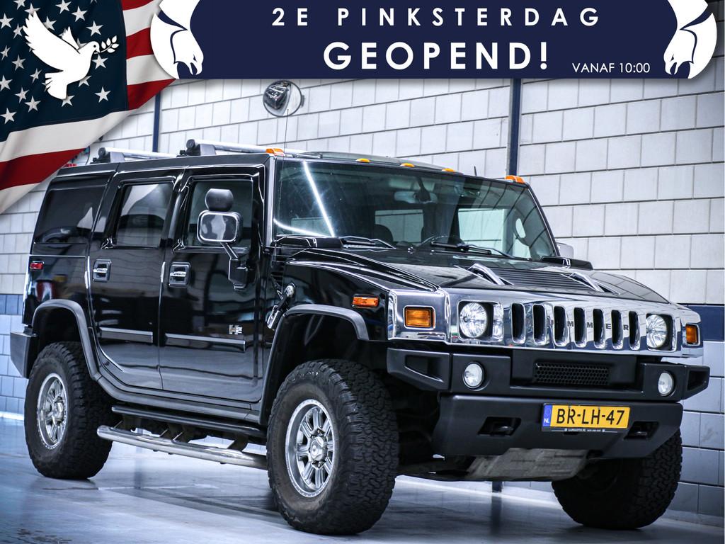 Hummer H2 6.0L V8 | Zwart leder | Schuif Kanteldak | LPG | G, Overige merken, Gebruikt, 324 pk, 2936 kg