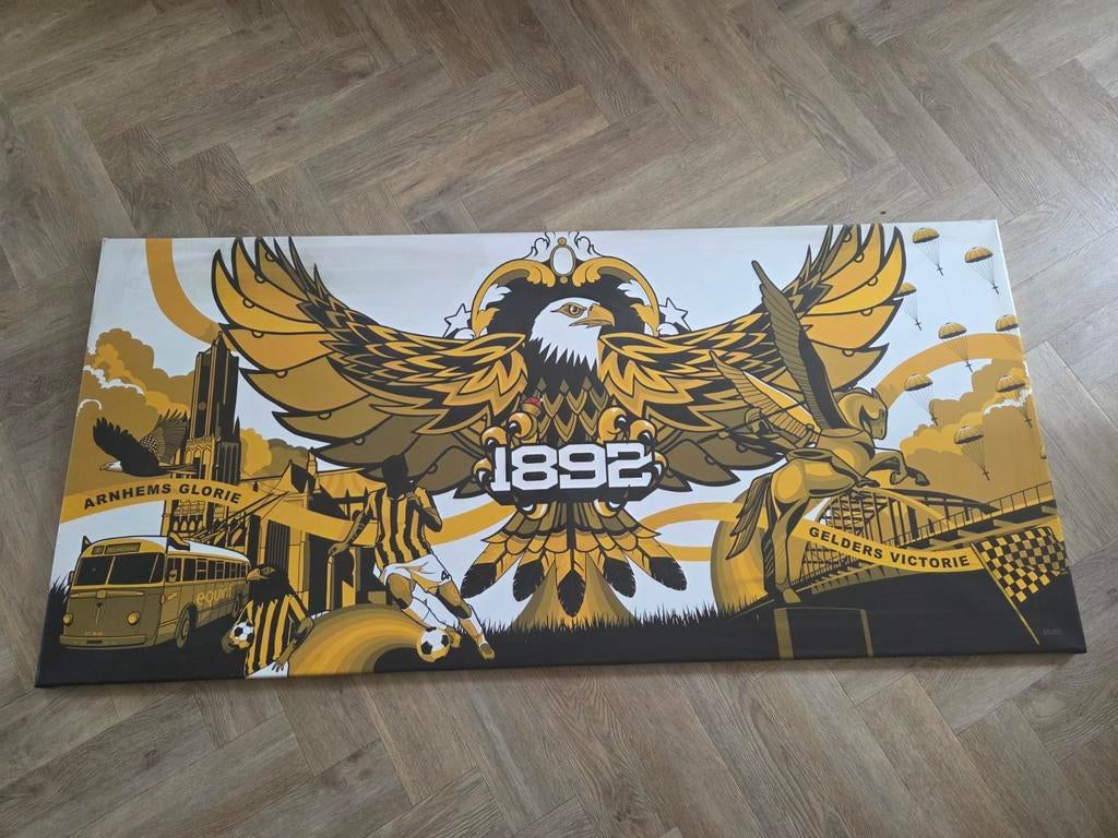 Vitesse doek Arnhems Glorie, Gelderse Victorie, Ophalen, Gebruikt, Vitesse, Poster, Plaatje of Sticker