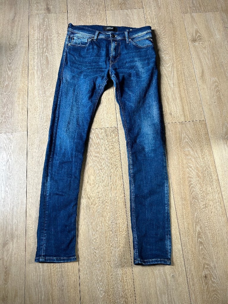 Replay spijkerbroek jeans maat W30 / L34, model Jondrill, Blauw, W32 (confectie 46) of kleiner, Ophalen of Verzenden, Gedragen