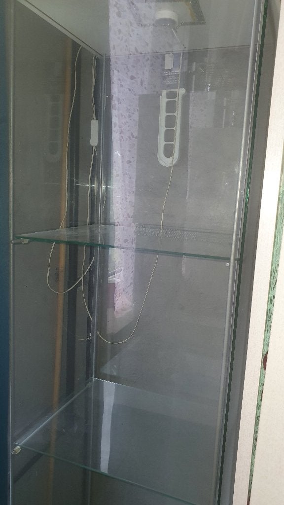 Vitrinekast en boekenkast, Huis en Inrichting, Kasten | Vitrinekasten, Ophalen, Minder dan 50 cm, Gebruikt, 150 tot 200 cm