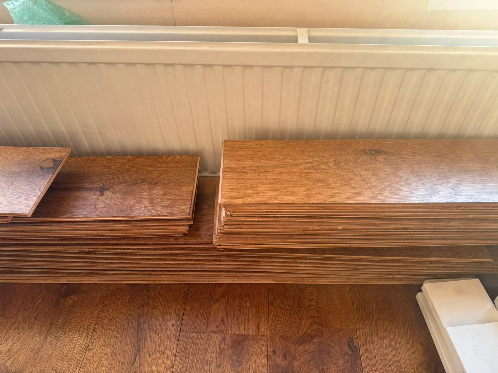 8 m2 BeBo eikenhouten lamellen vloer, Ophalen, Minder dan 25 mm, Eiken, Nieuw