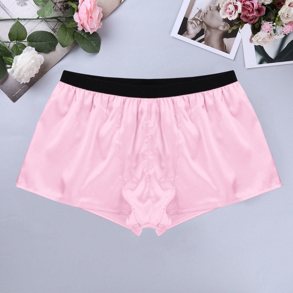 Roze satijnen boxershort / boxer onderbroek maat M L XL, Kleding | Heren, Verzenden, Roze, Boxer