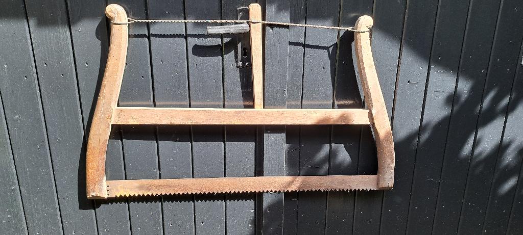 Antieke houten spanzaag, Antiek en Kunst, Ophalen