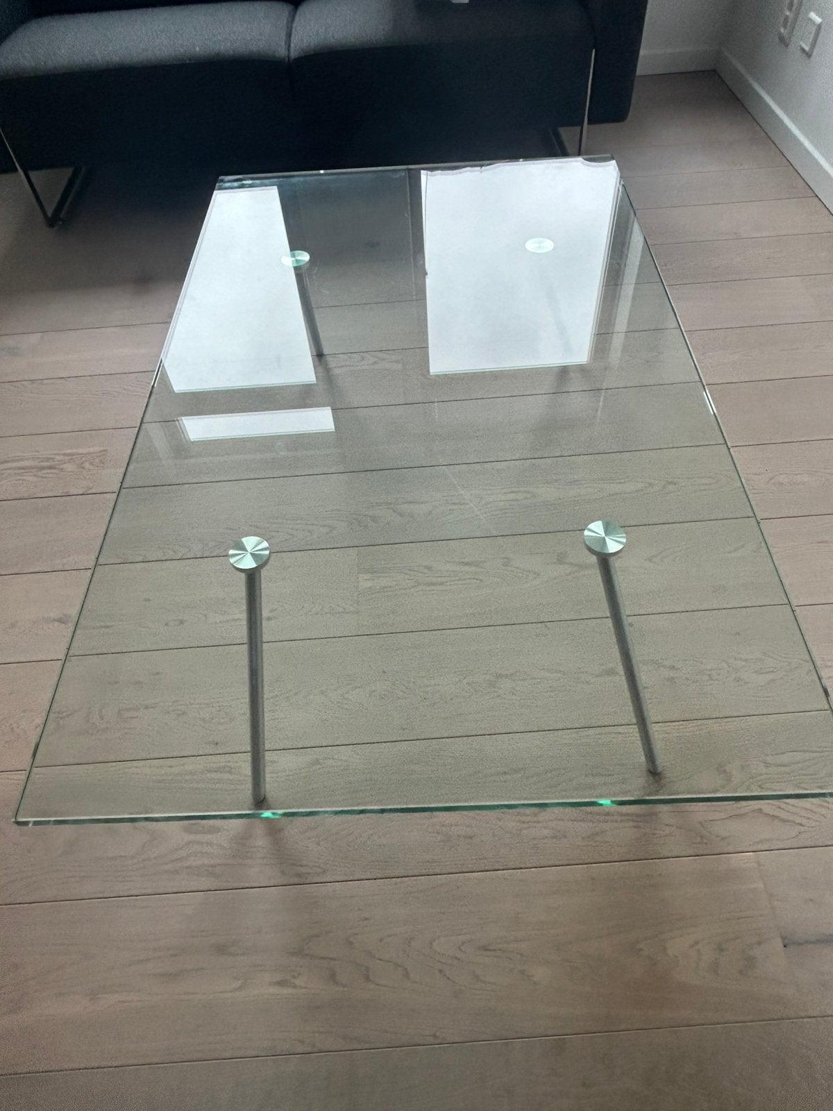 Prachtige design glazen salontafel Artifort, Huis en Inrichting, 100 tot 150 cm, Design, strak, 50 tot 100 cm, Ophalen of Verzenden