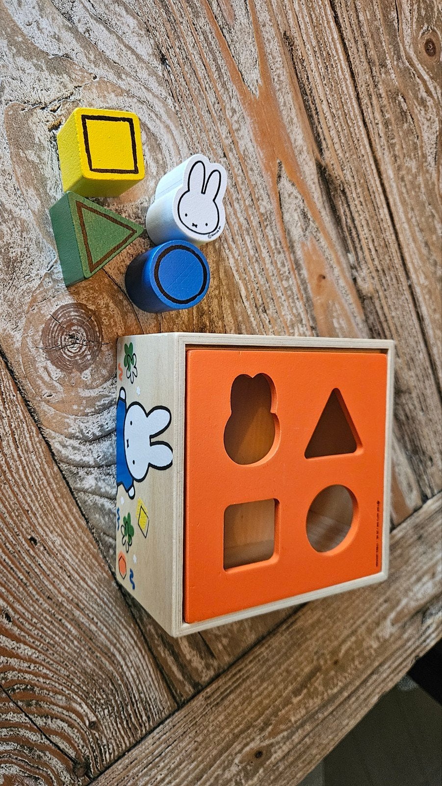 Houten Nijntje vormenstoof met blokken, Ophalen of Verzenden, Zo goed als nieuw, Overige typen