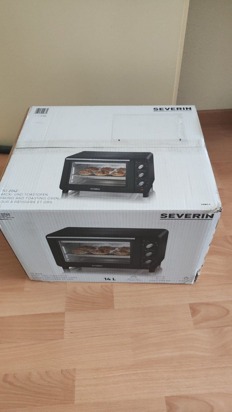 Severin Mini-oven TO 2042 - 14L - Zwart, Ophalen, Minder dan 45 cm, Nieuw, Mini-oven