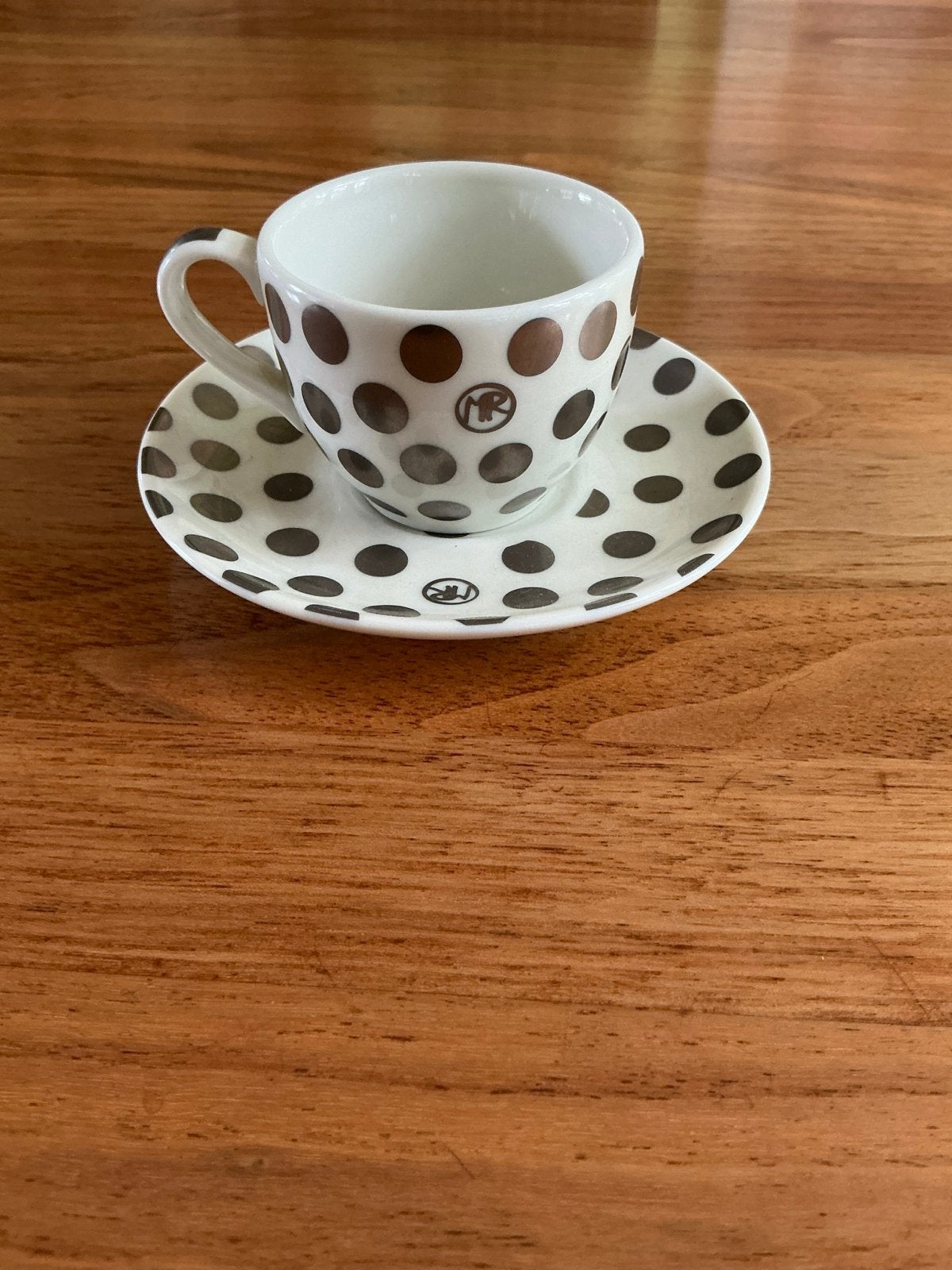 Marte Roling espressokopjes met schotel - zes stuks, Ophalen, Overige merken, Keramiek, Zo goed als nieuw