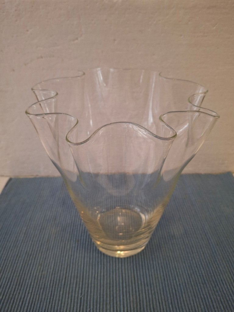 Mooie heldere glazen zakdoek / servetvaas, Ophalen of Verzenden