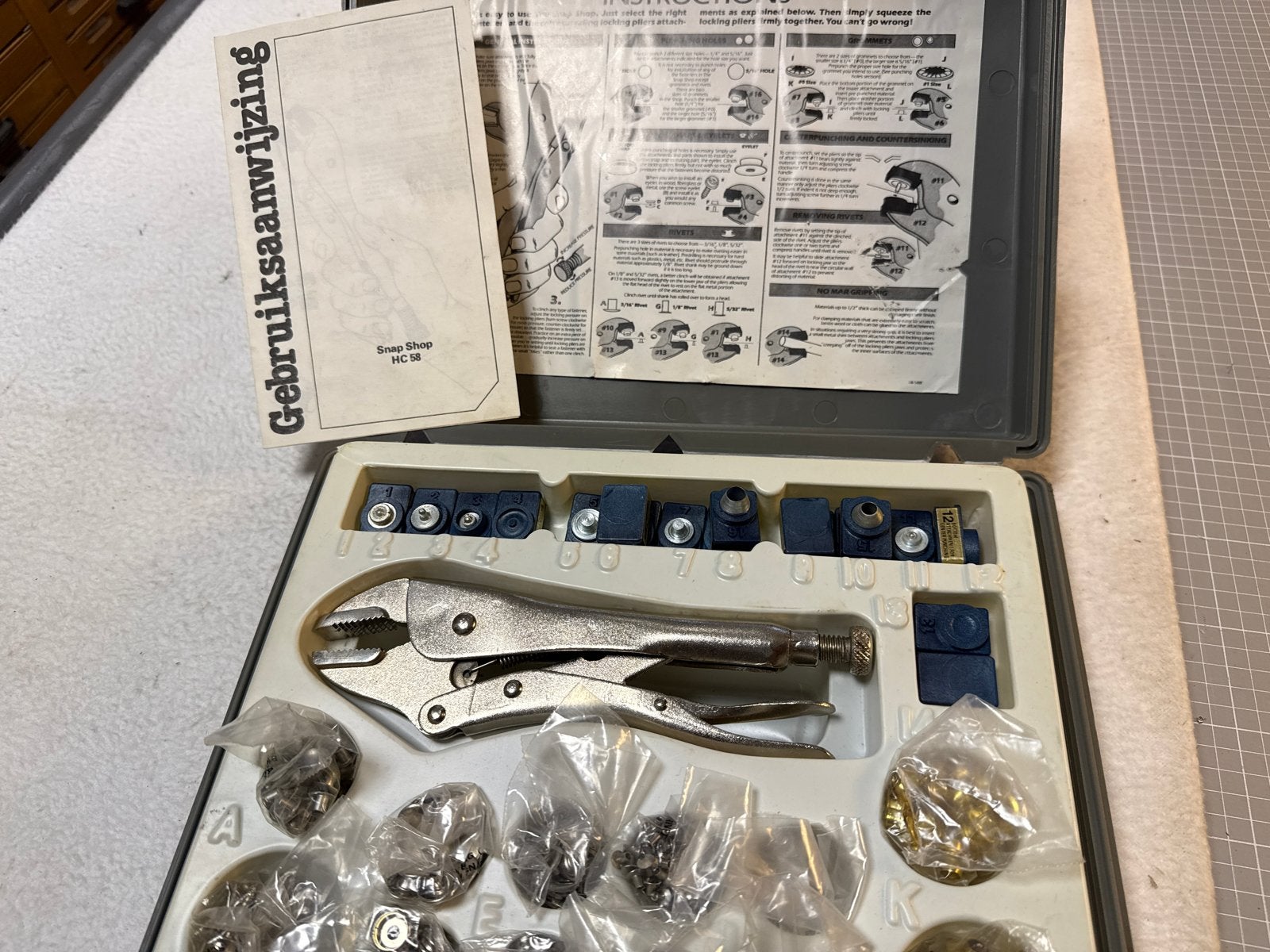 Ponstang voor zeilringetjes - Snap Shop HC 18, Doe-het-zelf en Verbouw, Gereedschap | Handgereedschap, Ophalen, Gebruikt, Tang