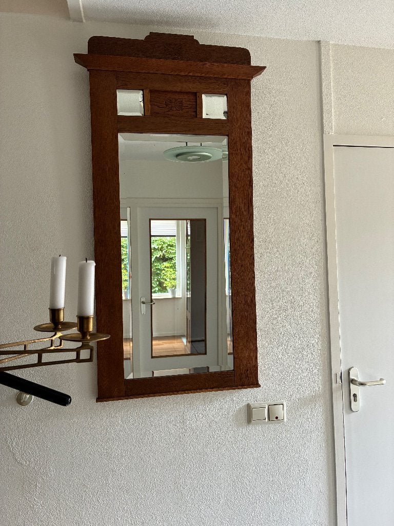 Grote brocante spiegel 1m03 bij 61cm, Ophalen, Gebruikt, 100 tot 150 cm, Rechthoekig