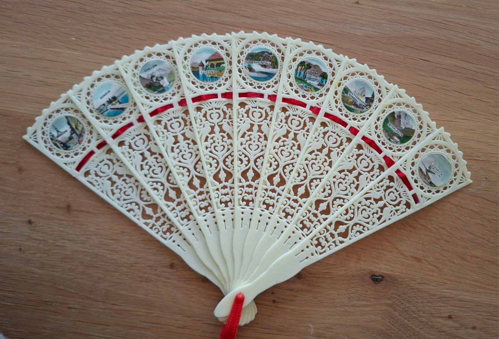 Vintage Souvenir Waaier - Zwitserland, Ophalen of Verzenden, Zo goed als nieuw