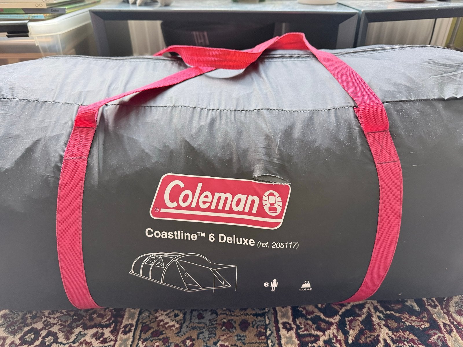 Coleman Coastline 6 Deluxe tent (excl. stokken), Caravans en Kamperen, Tenten, Ophalen of Verzenden, Gebruikt, Meer dan 6