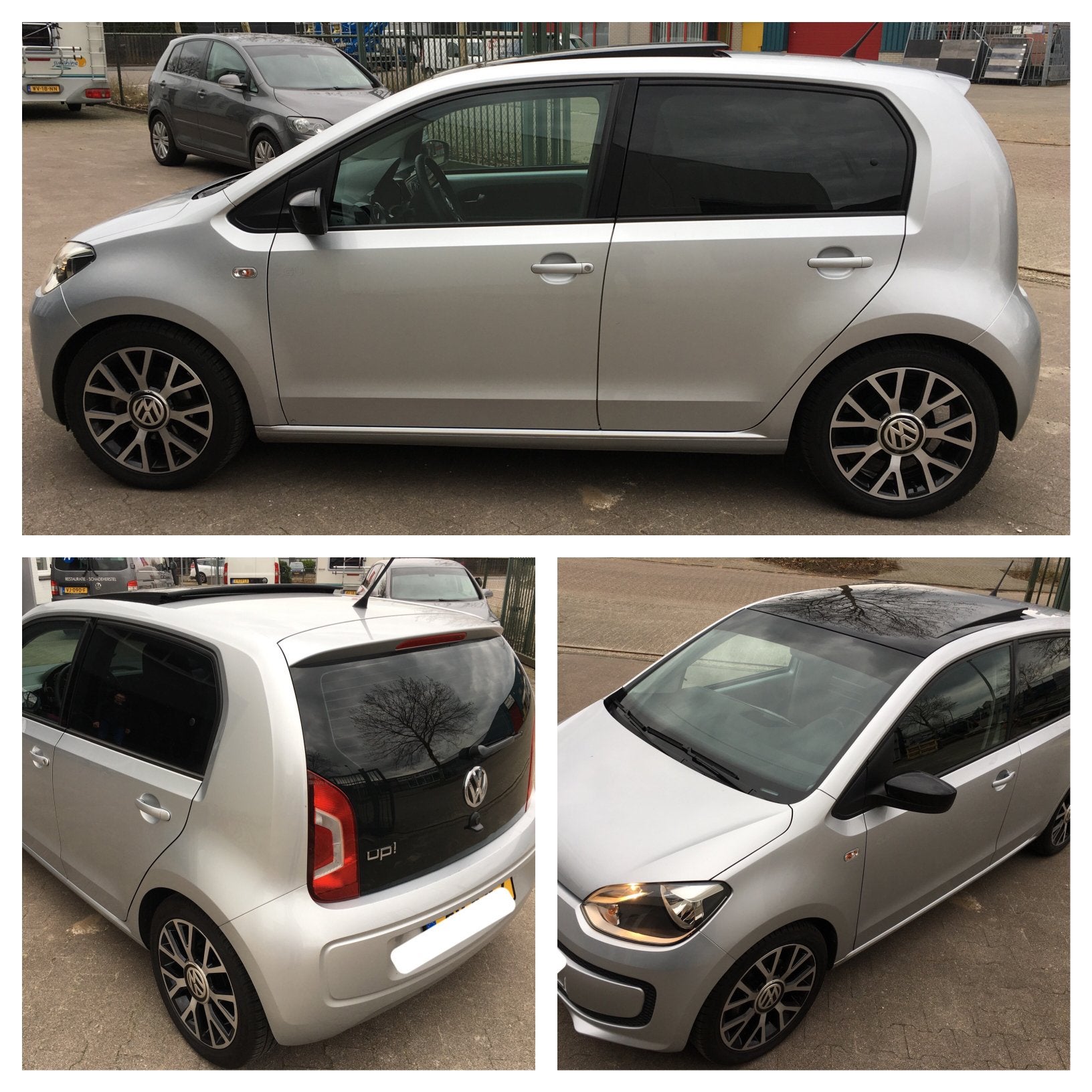 VW Up! Ruiten tinten tintfolie, Ophalen
