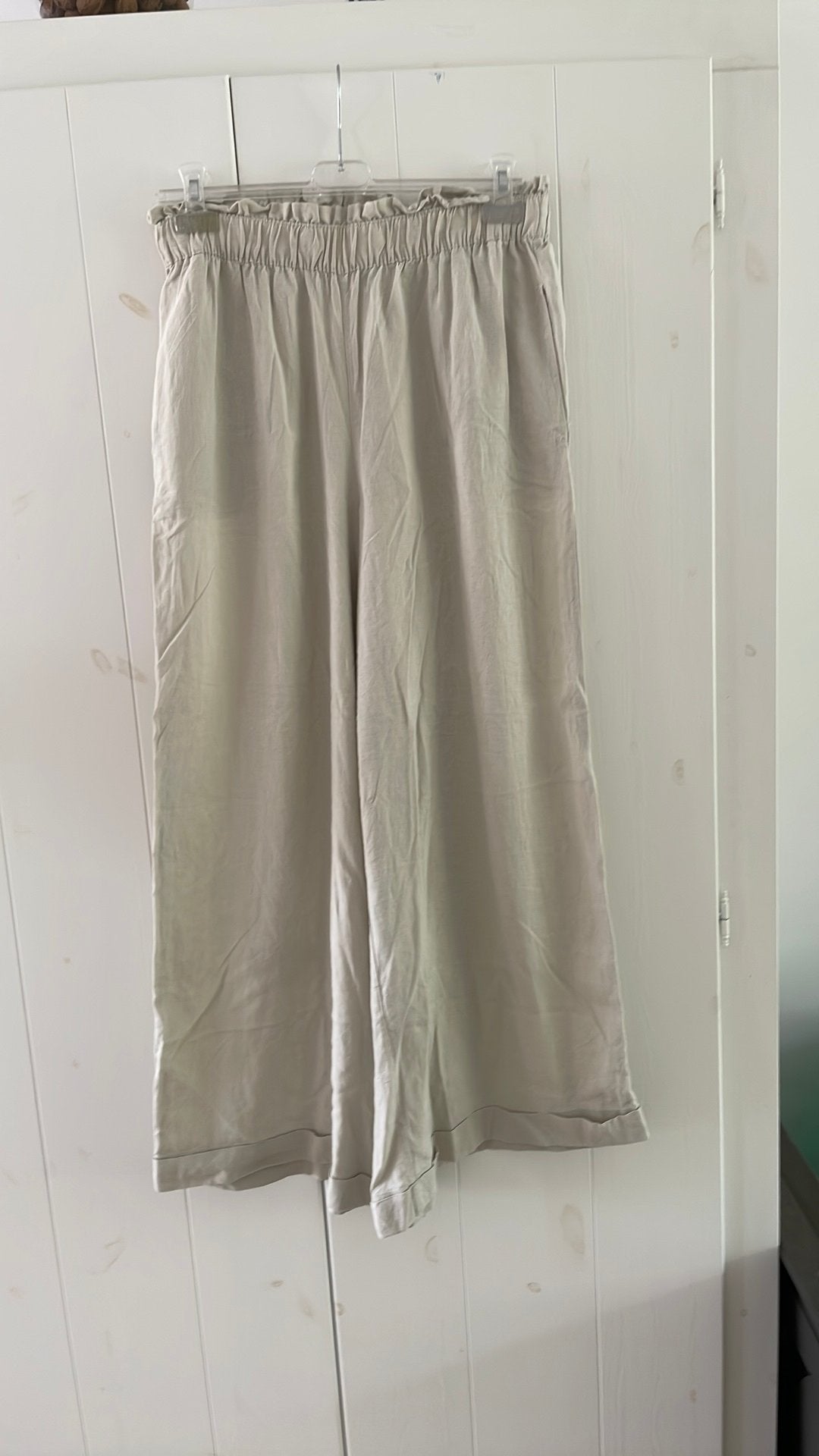 Nieuwe linnen broek mt M van de hema, Maat 38/40 (M), Beige, Nieuw, Ophalen of Verzenden