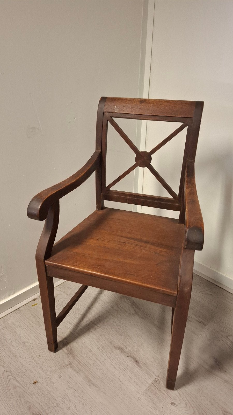 Teakhouten stoelen: 2 met armleuning, 6 zonder, Bruin, Ophalen of Verzenden, Zo goed als nieuw, Vijf, Zes of meer stoelen