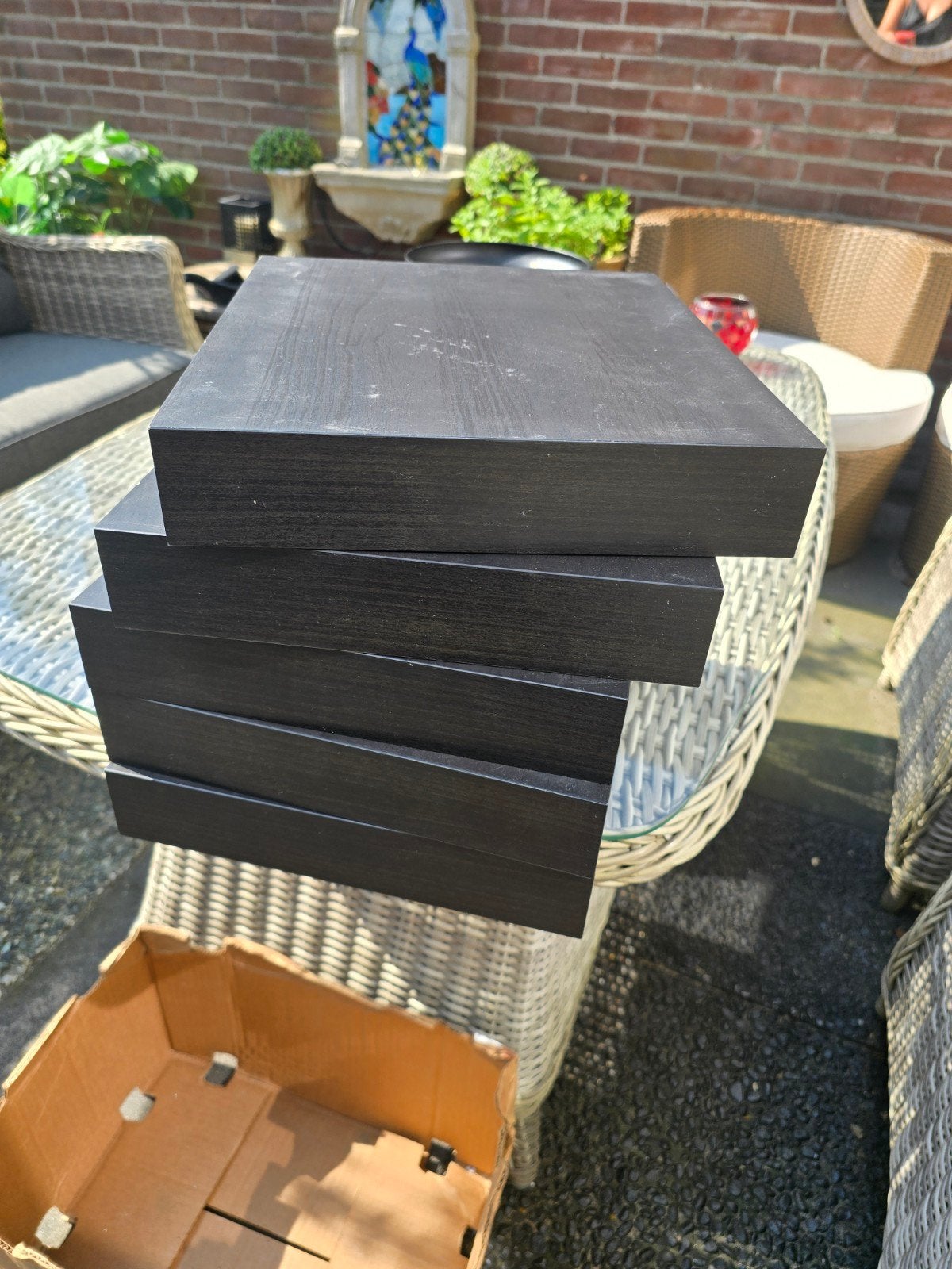 5x IKEA LACK wandplankjes - 30x26 cm - Zwart, Huis en Inrichting, Woonaccessoires | Wandplanken en Boekenplanken, Ophalen of Verzenden