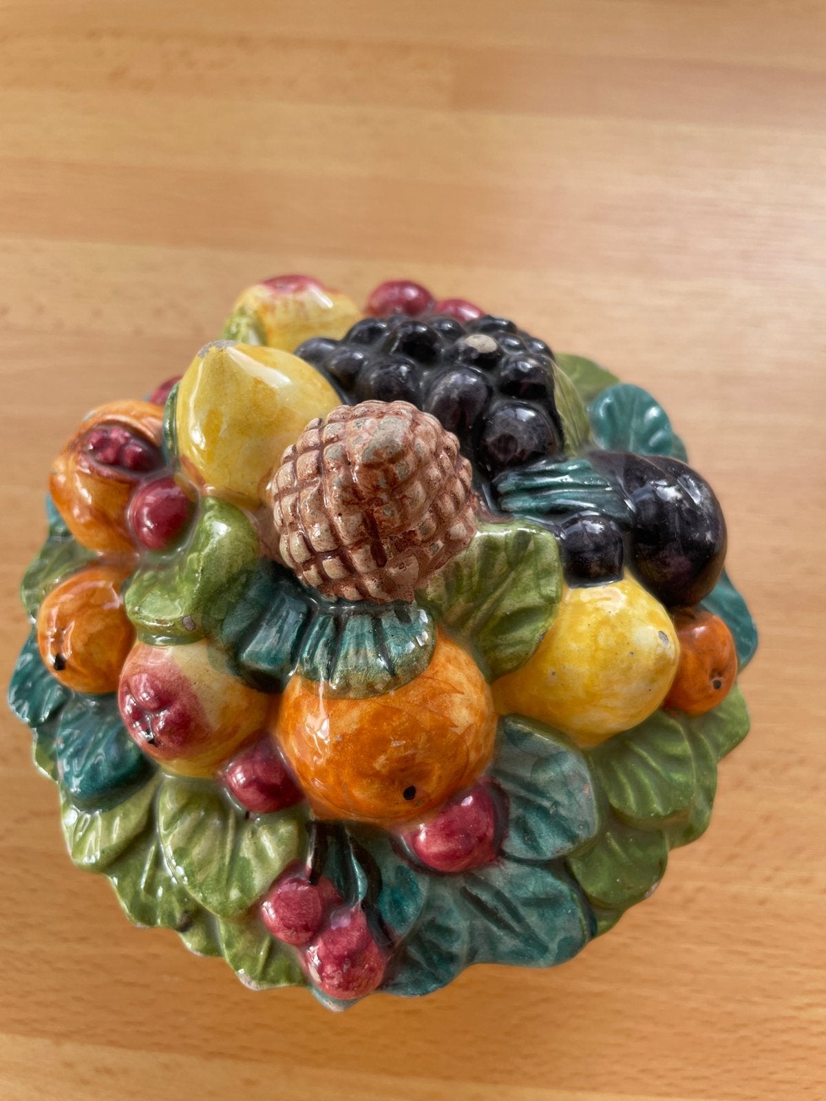 Vintage Plateel Fruitschaal/Bonbonnière - Italië, Antiek en Kunst, Ophalen of Verzenden