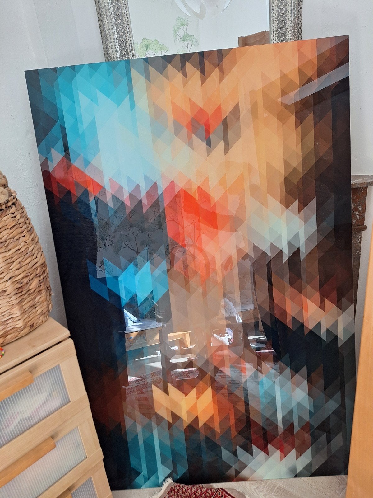 schilderij abstract, Ophalen
