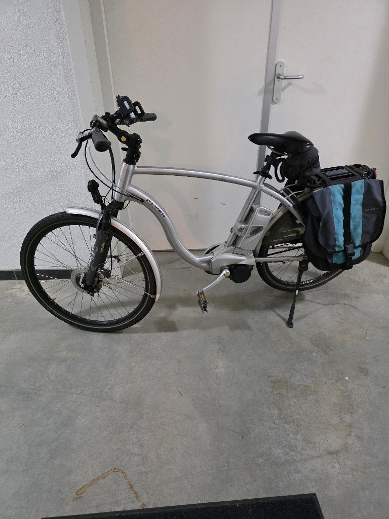 e bike FLYER sport heren., Gebruikt, 51 tot 55 cm, 50 km per accu of meer, Ophalen