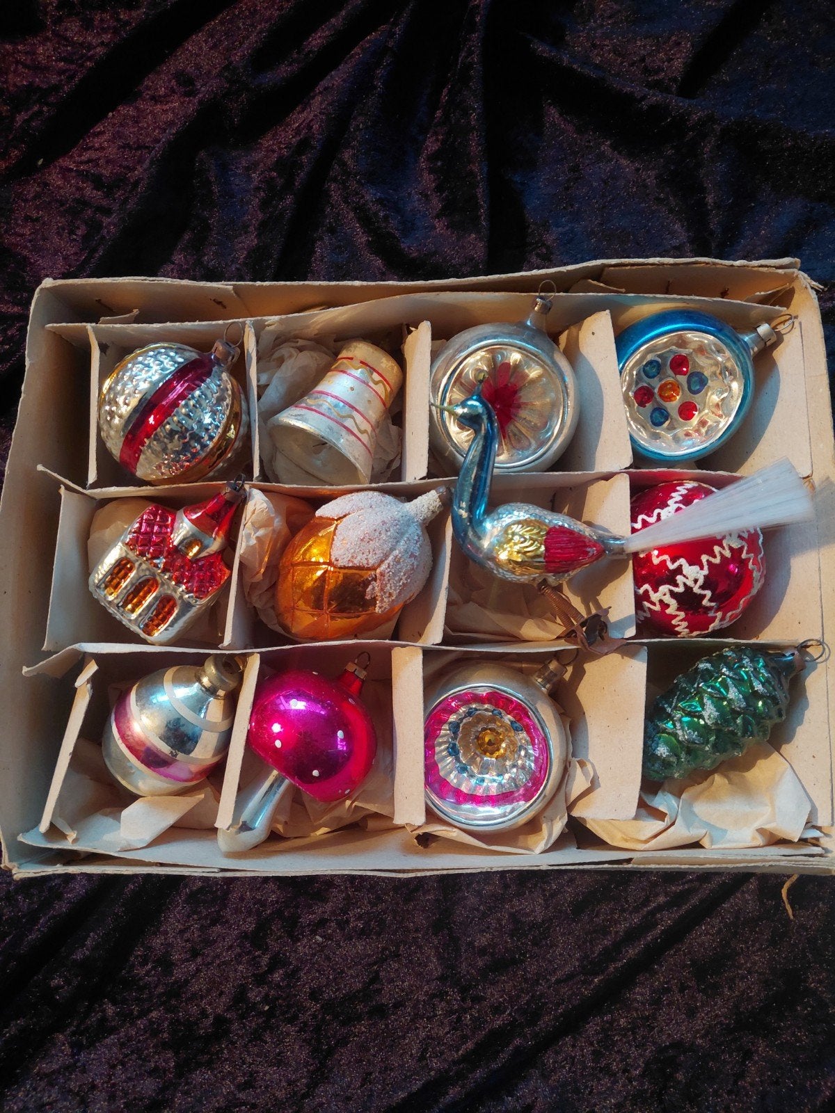 oude antieke kerstballen kerstversiering, Diversen, Ophalen of Verzenden