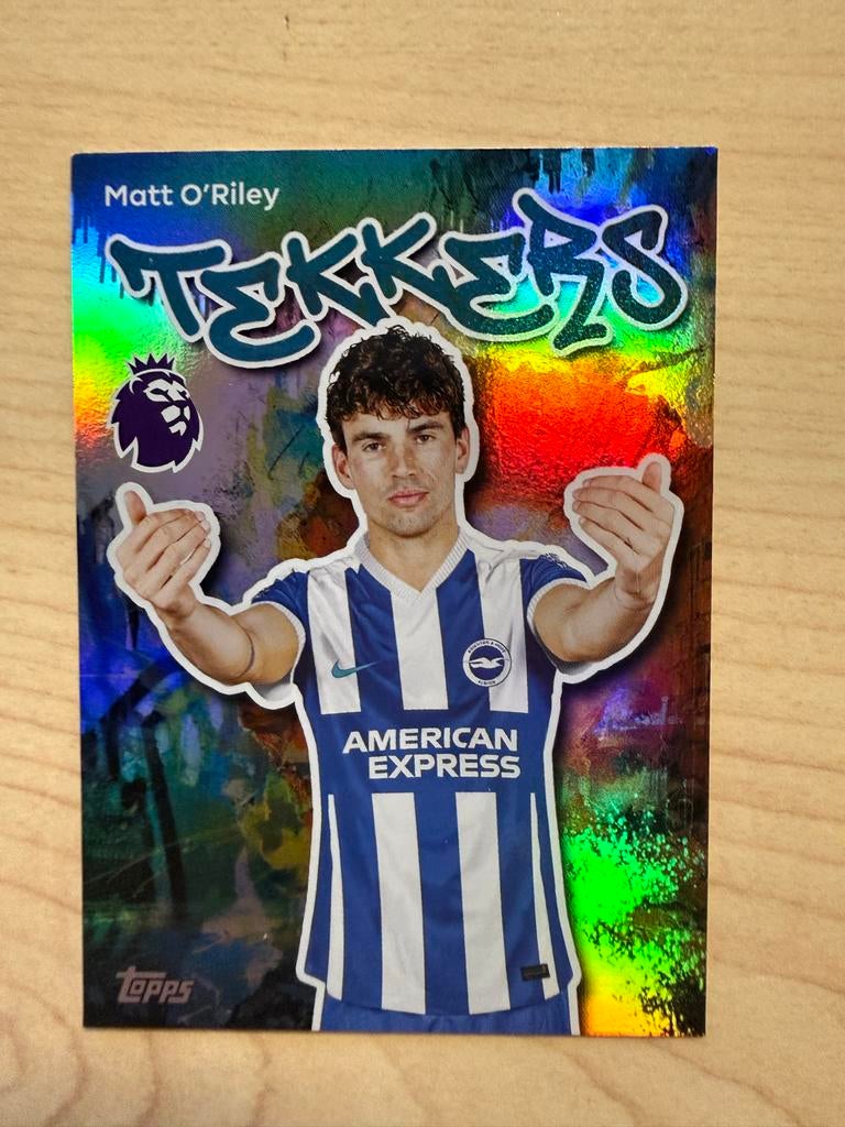 Topps Premier League Matt O'Riley Tekkers Kaart, Ophalen of Verzenden, Nieuw, Buitenlandse clubs, Spelerskaart