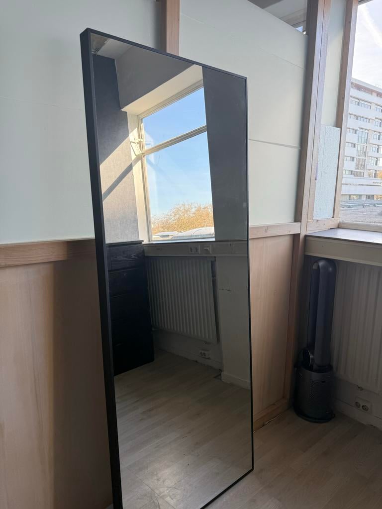 Ikea Hovet Spiegel zwart 78x196 cm, Huis en Inrichting, Woonaccessoires | Spiegels, Ophalen, Gebruikt, 75 tot 100 cm, 150 tot 200 cm