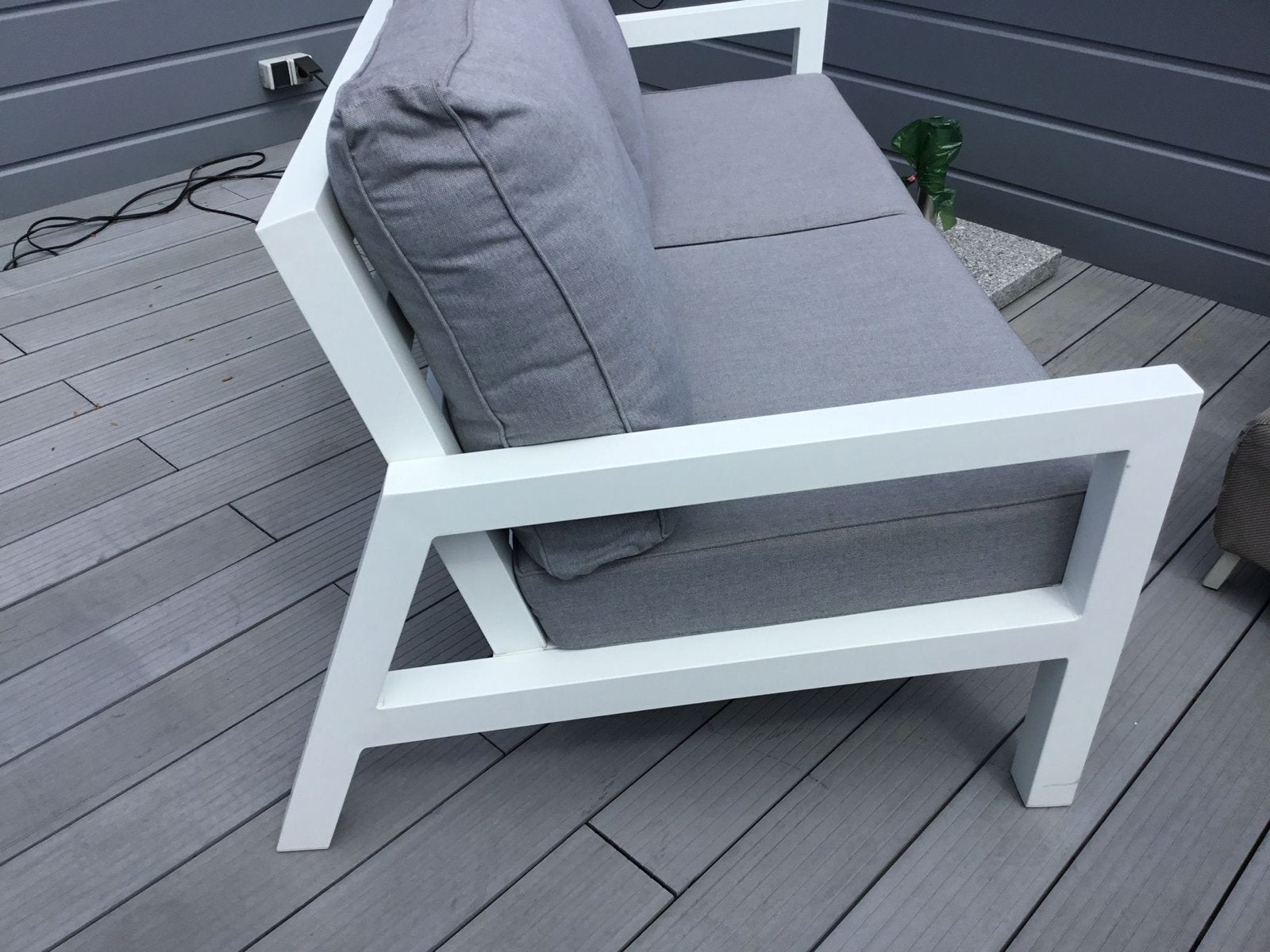 Lago loungebank met kussens - Nieuwstaat, Tuin en Terras, Ophalen, Zo goed als nieuw, Aluminium