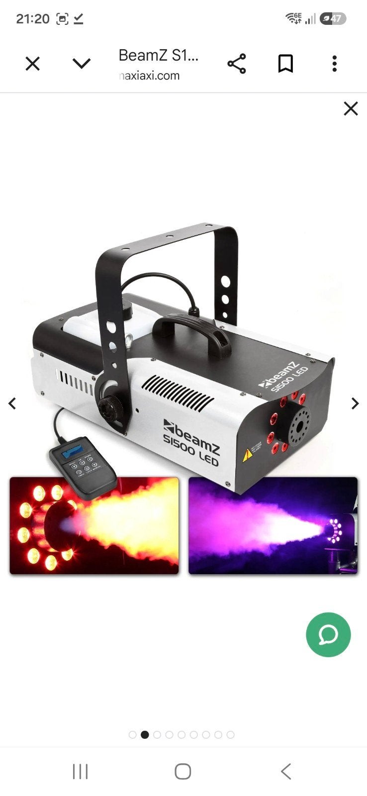 BeamZ S1500LED Rookmachine met LED-verlichting, Ophalen of Verzenden, Zo goed als nieuw, Rookmachine, Kleur