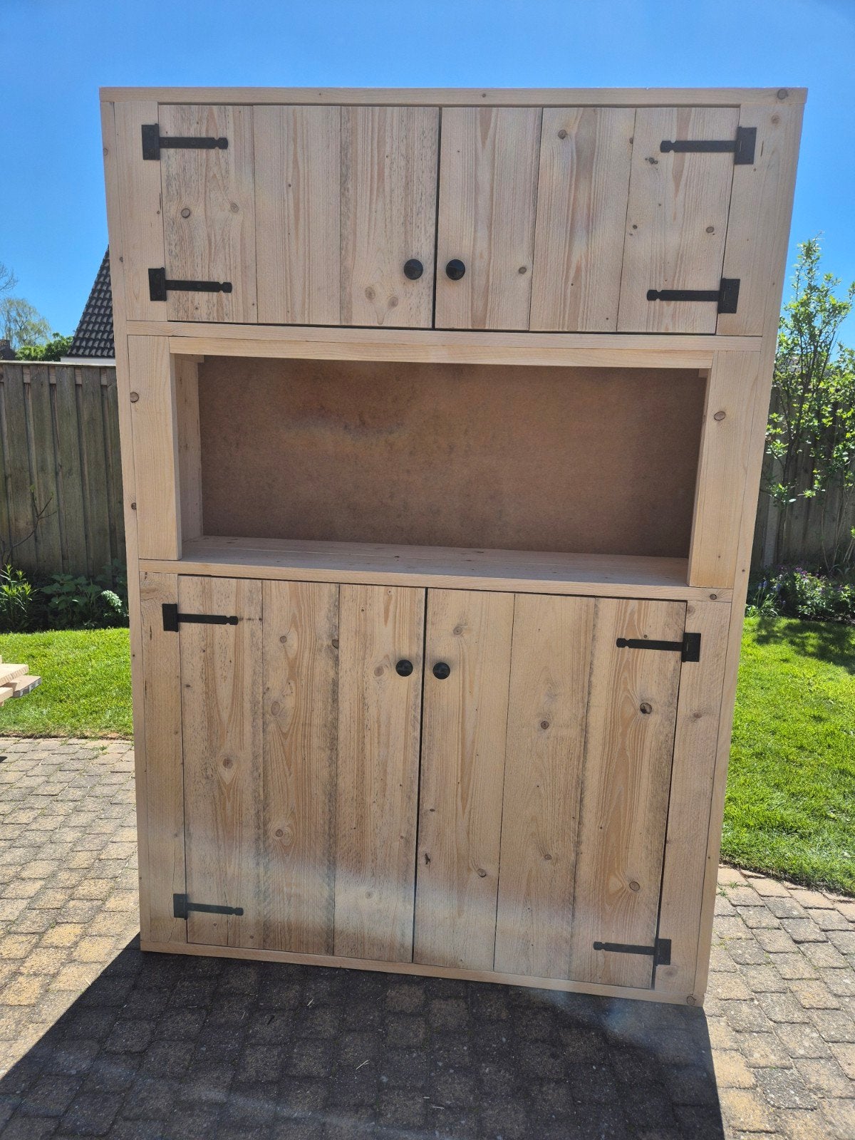 Buffetkasten steigerhout 3, Ophalen, Nieuw, 25 tot 50 cm, 200 cm of meer
