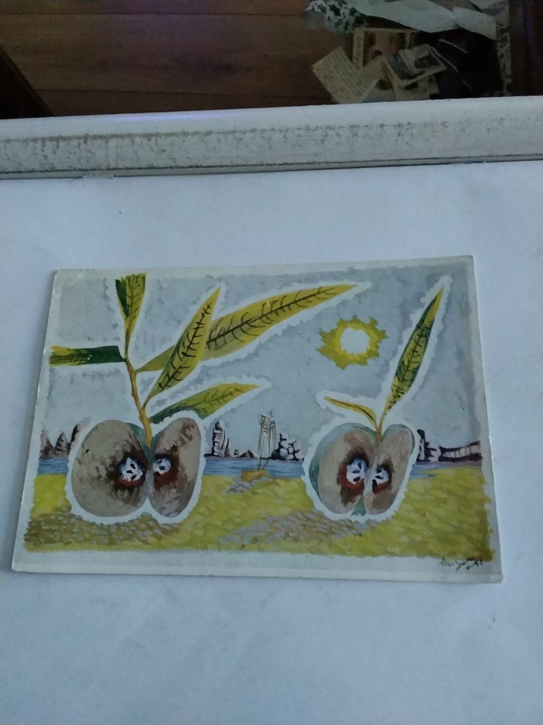 Vintage Ansichtkaart Jean Lurçat - Pommes à la plage, Ophalen of Verzenden, 1940 tot 1960, Ongelopen