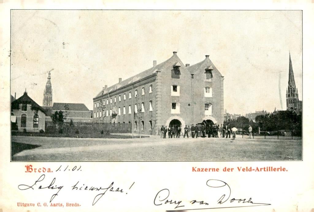 Breda Kazerne der Veld-Artillerie # 39, Verzenden, Voor 1920, Gelopen, Noord-Brabant