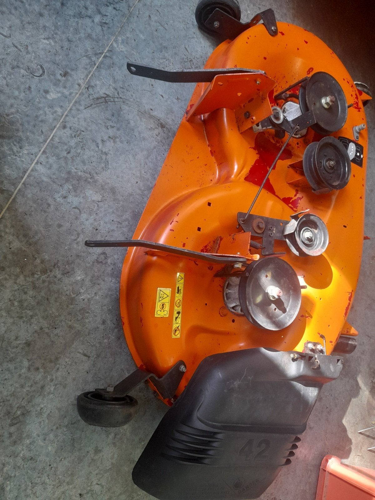 Husqvarna Ariens maaidek 107 cm overjarigrongebruikt maaidek, Ophalen of Verzenden, Nieuw, Jonsered Husqvarna, 90 tot 120 cm