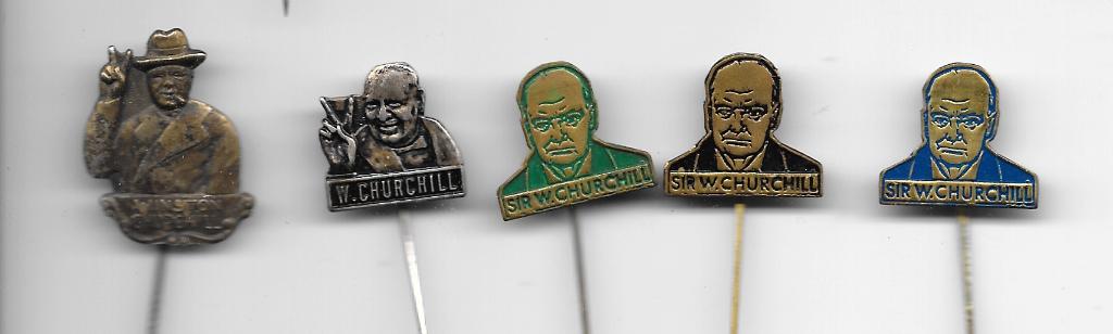 5 WINSTON CHURCHILL 2DE WERELD OORLOG GERELATEERDE SPELDEN, Ophalen of Verzenden, Gebruikt, Overige onderwerpen, Speldje of Pin