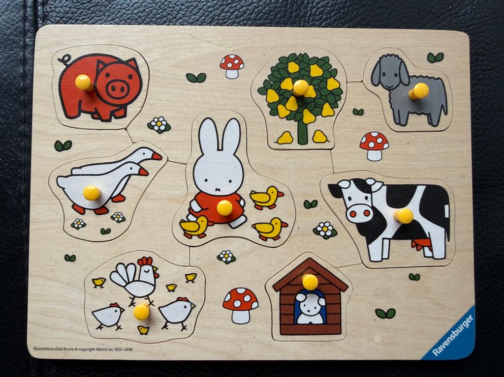 Houten Dierenpuzzel Nijntje Ravensburger, Kinderen en Baby's, Speelgoed | Kinderpuzzels, Ophalen, Gebruikt, Van hout, Minder dan 10 stukjes