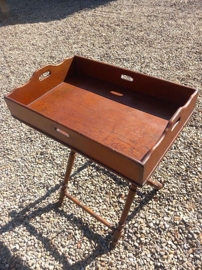 serveertafel met afneembaar dienblad., Antiek en Kunst, Antiek | Meubels | Tafels, Ophalen