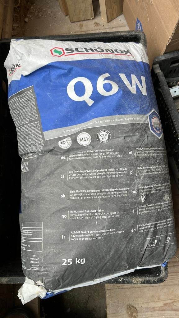 Tegellijm schonox, Overige materialen, Zo goed als nieuw, Minder dan 5 m², Ophalen