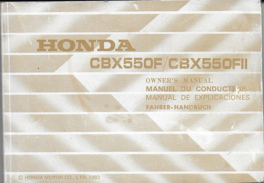 Honda CBX550 F- CBX550 F2 manual 1982 (5335z), Ophalen of Verzenden, Honda