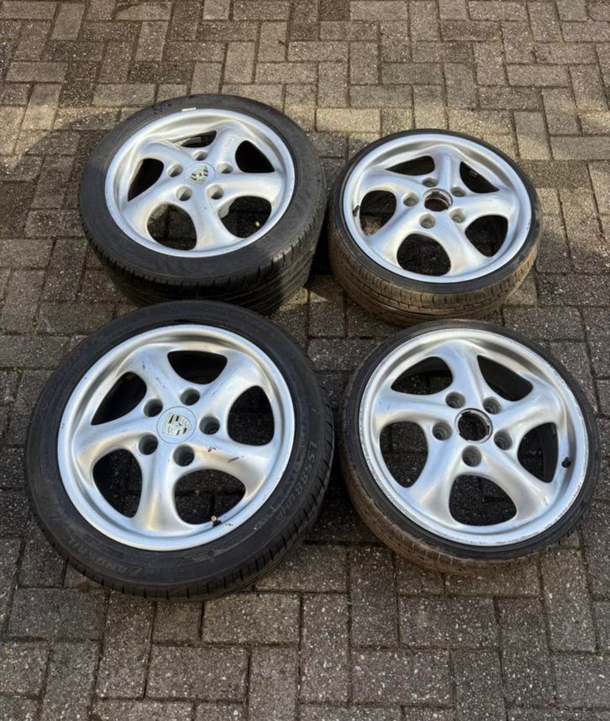 5x130 17inch porsche breedset 9j & 7j, Ophalen, Gebruikt