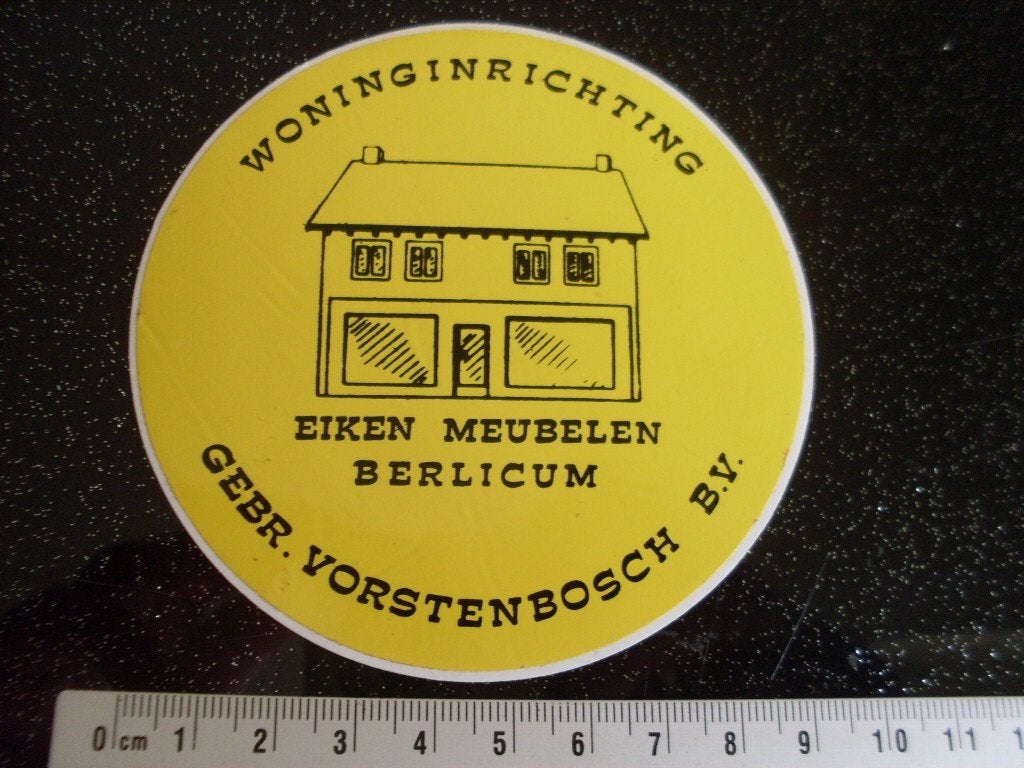 sticker gebr. Vorstenbosch woninginrichting berlicum, Verzenden, Zo goed als nieuw, Bedrijf of Vereniging