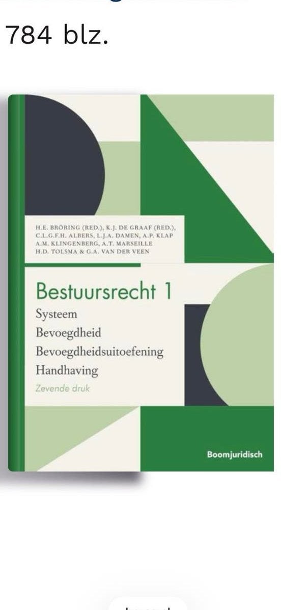 Bestuursrecht 1 zevende druk (9789462900554), Ophalen of Verzenden, Alpha, Gelezen, WO