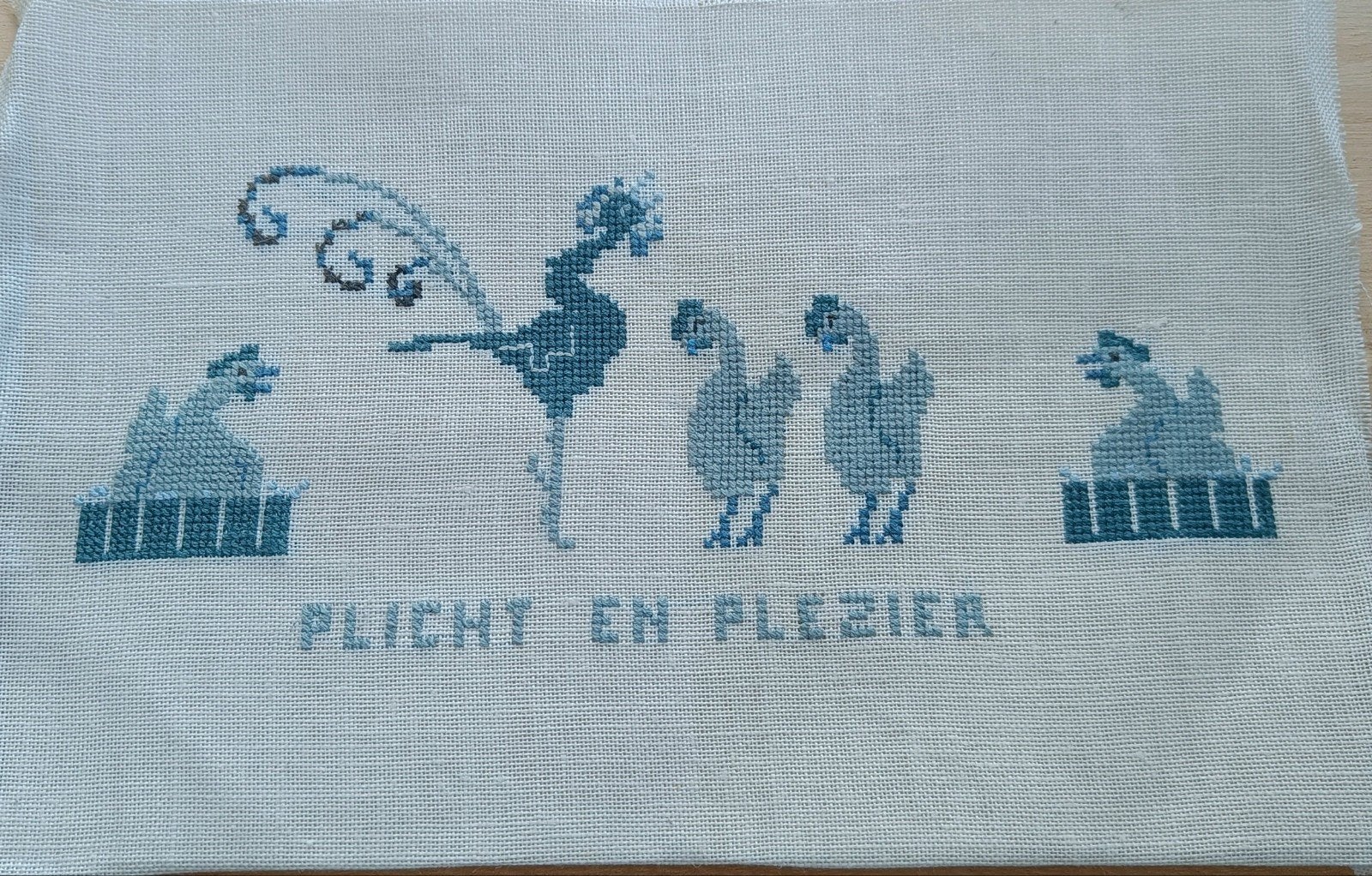 Geborduurde spreuk, Ophalen of Verzenden