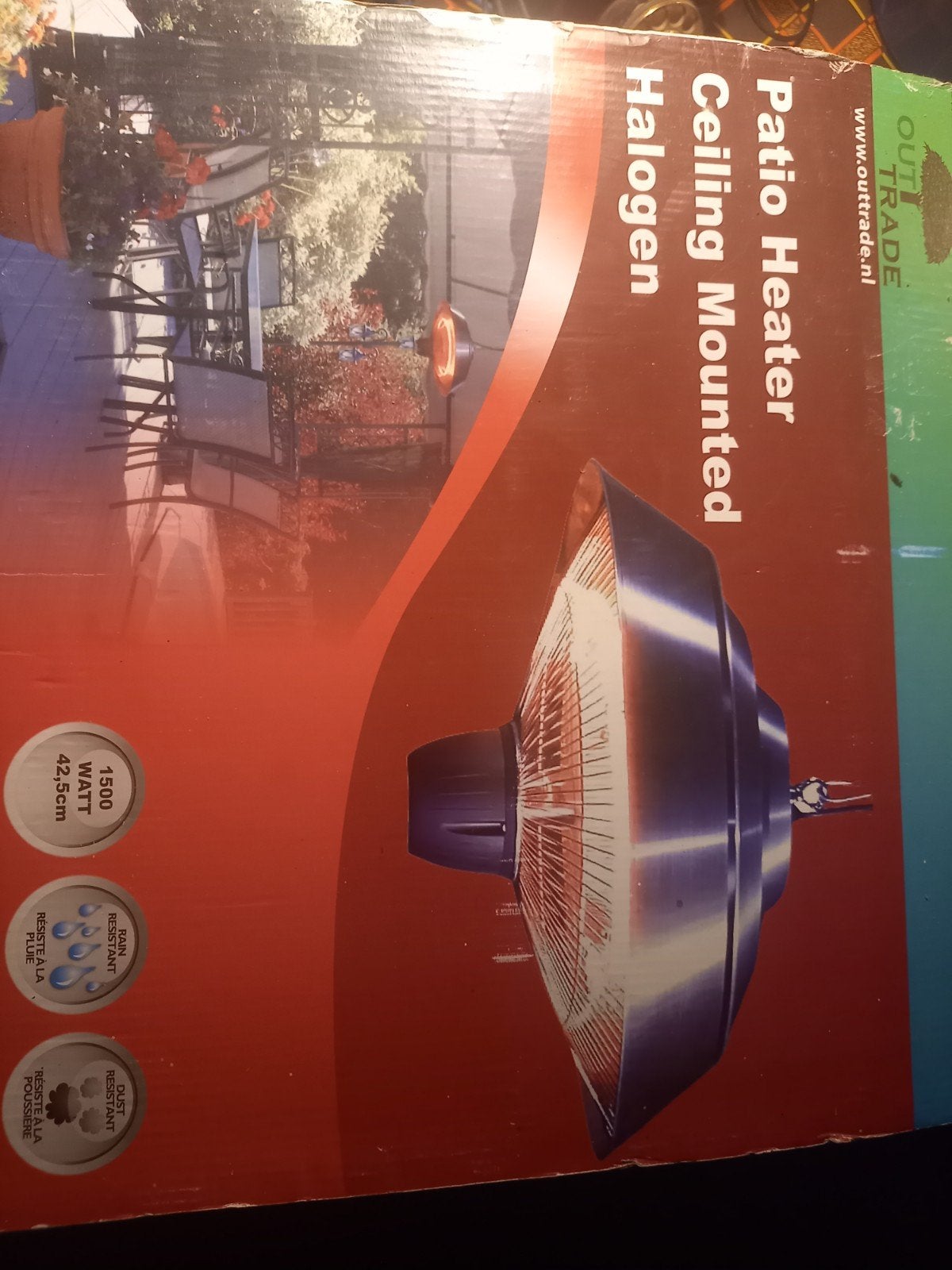 Outi Trade Plafond Terrasverwarmer Halogeen 1500W, Tuin en Terras, Elektrisch, Plafond, Nieuw, Ophalen of Verzenden