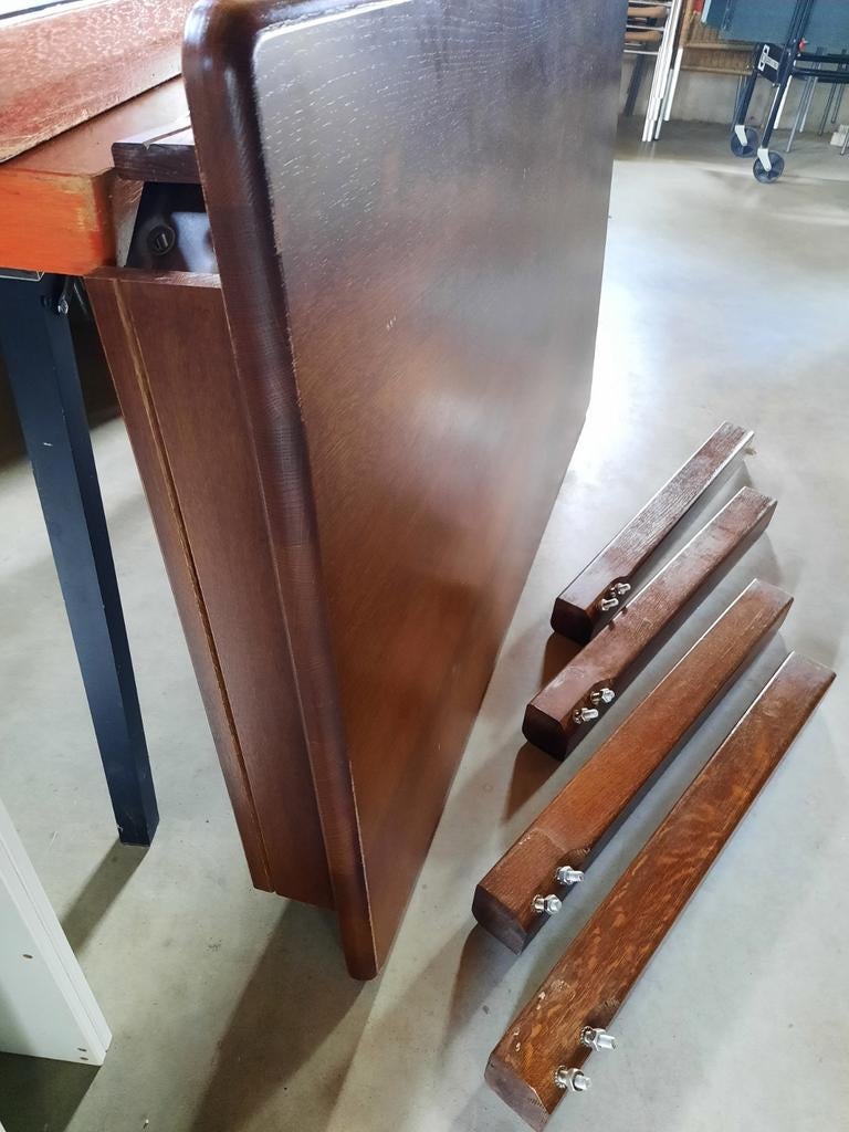 Tafel uitschuifbaar massief eiken, Ophalen, Rechthoekig, 100 tot 150 cm, 50 tot 100 cm